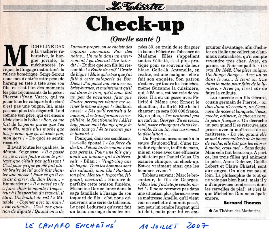 « Check Up » - check-up-canard